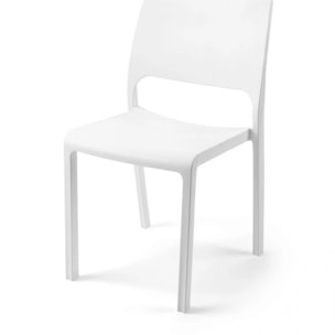 Pack 4 sillas de exterior Shine Blanco