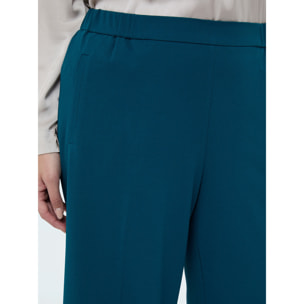 Fiorella Rubino - Pantaloni Wide Leg in tessuto stretch - Ottanio