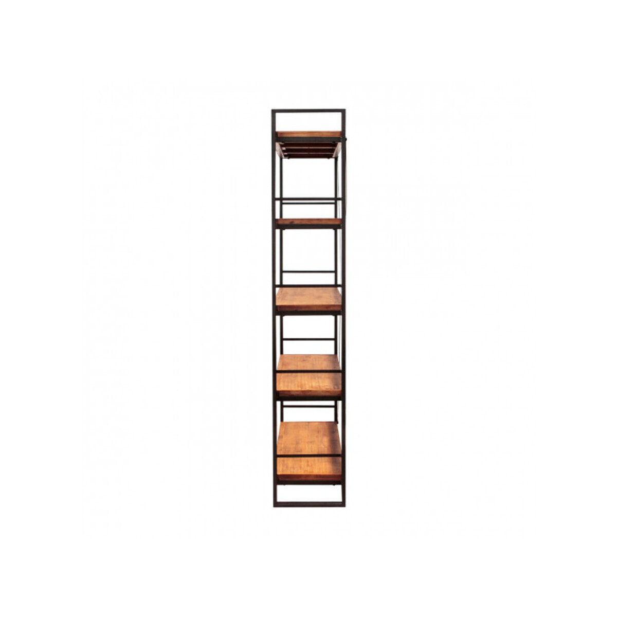 Bibliothèque en bois et métal 5 étagères H.190cm - ATELIER