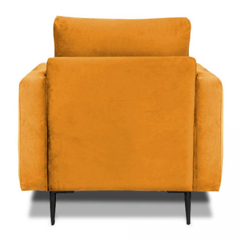 Fauteuil Caruso Velours Jaune - 1 Place