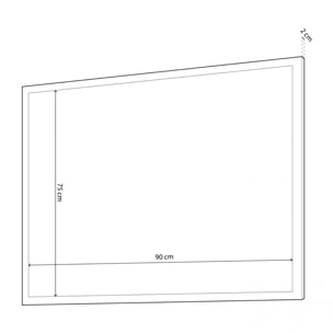 Espejo cuadrado Ataneq Cambria
