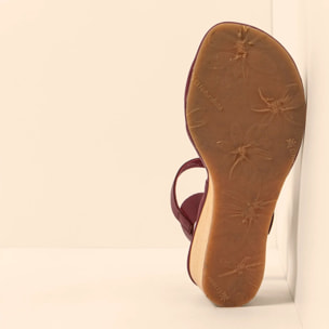 Sandalias con tacón N854 SOFT NAPPA BURDEOS/ GAIA color Burdeos