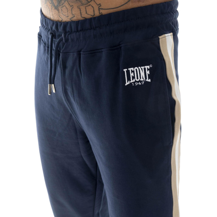 Tuta da uomo con colletto e zip in cotone non garzato Leone Easy