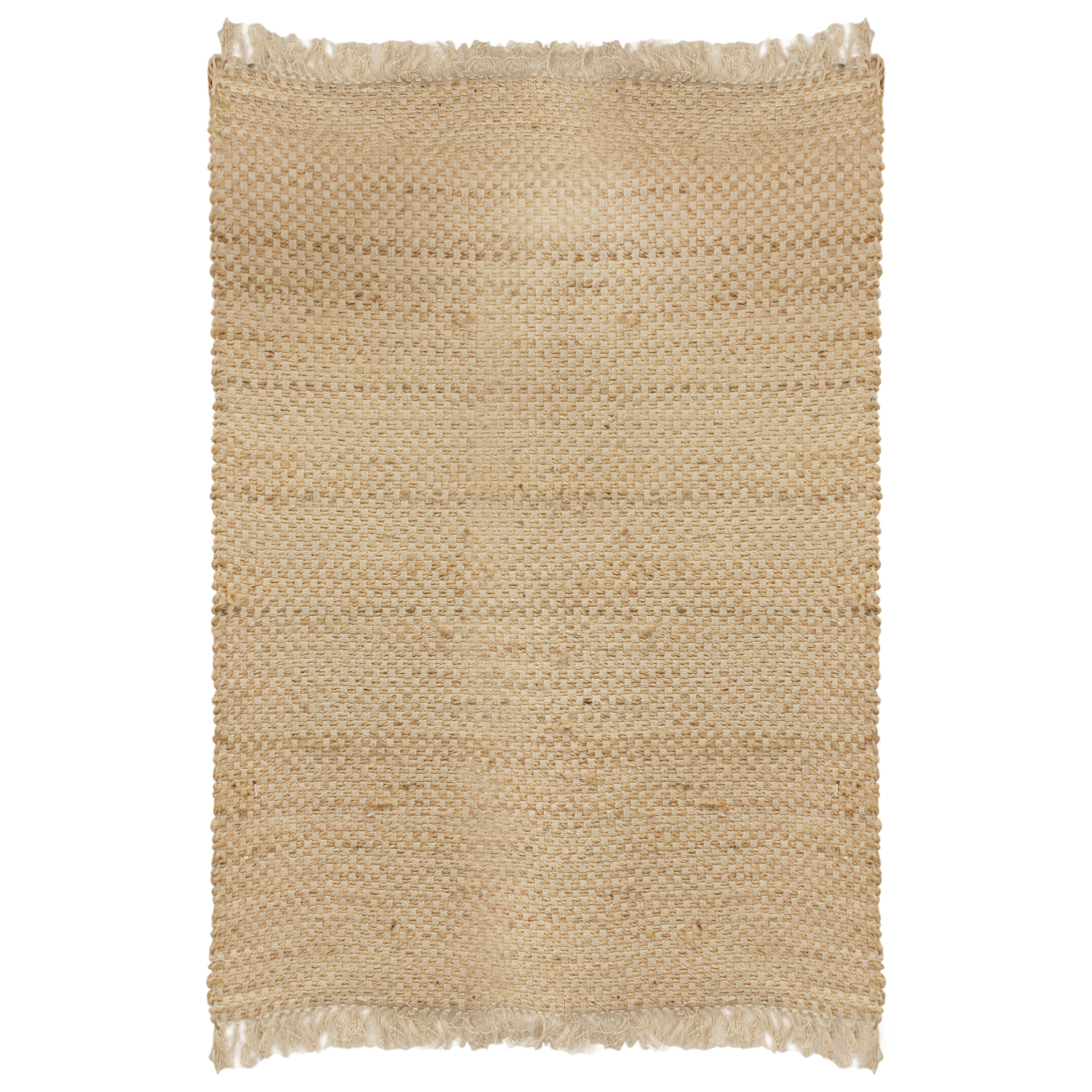 Tapis En Toile De Jute Avec Franges 120x170cm