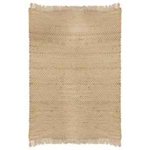 Tapis En Toile De Jute Avec Franges 120x170cm