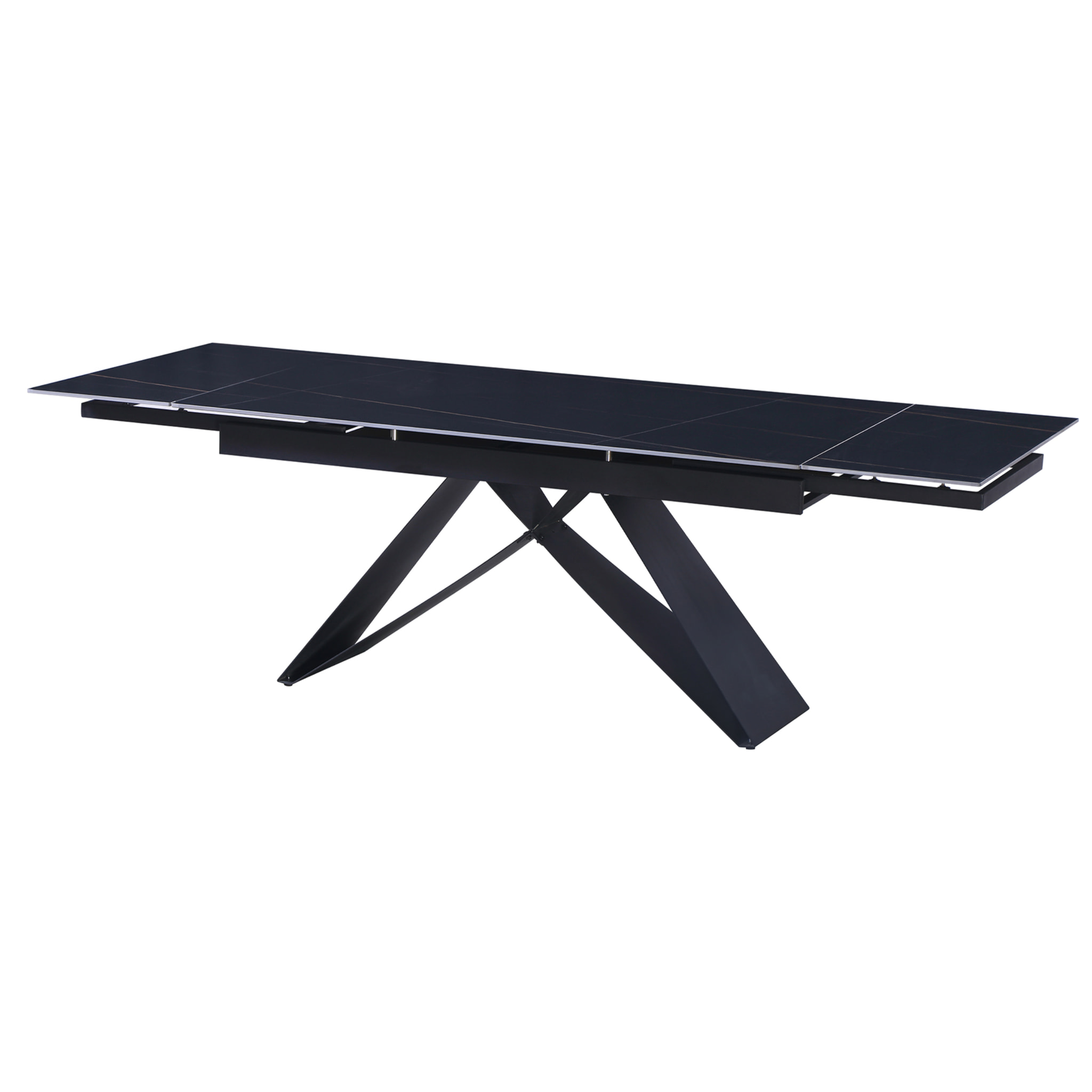 Tavolo Iago New Calacatta Nero/Gambe Nere