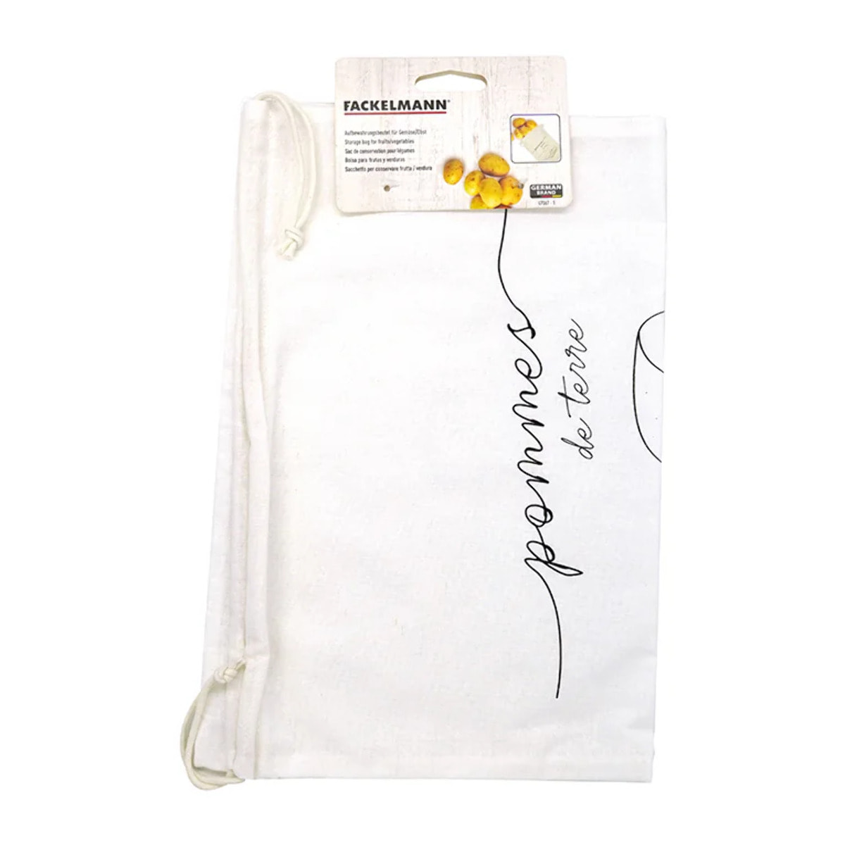 Sac de conservation pour pommes de terre en coton Fackelmann Nature