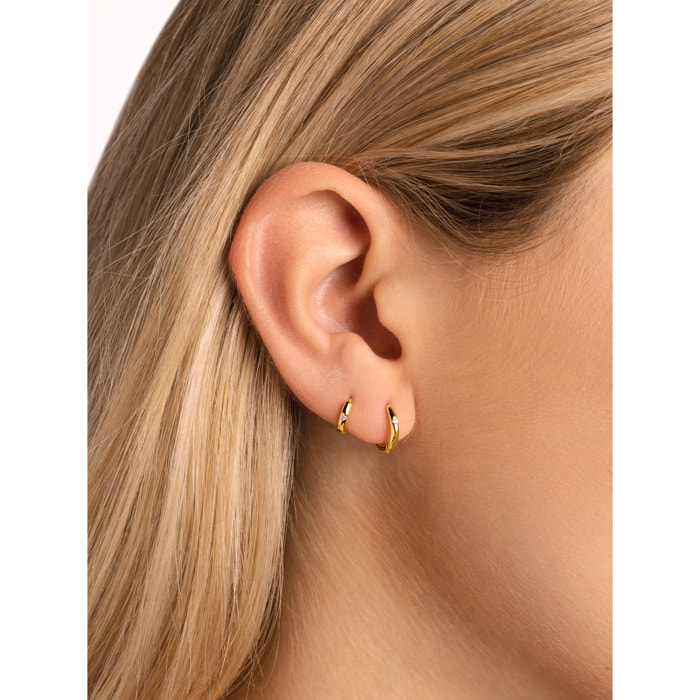 Pendiente Suelto Aro Klein Spark M Plata Baño Oro