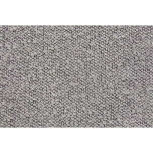 Lit avec tête de lit bandes horizontales bouclette et sommier kit Ep14