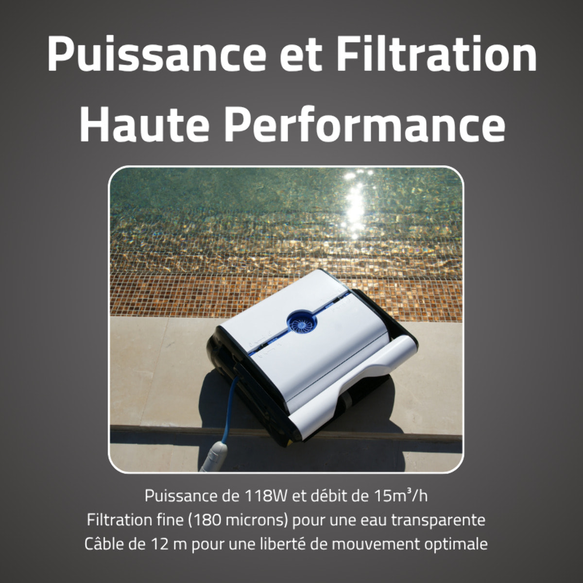 Bestway Robot piscine Clean Pool nettoyage fond et parois 32 m² max