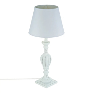 Lampe "Renzo" blanc H56cm