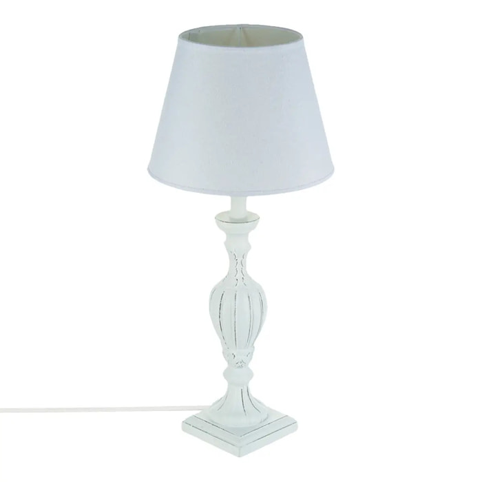 Lampe "Renzo" blanc H56cm