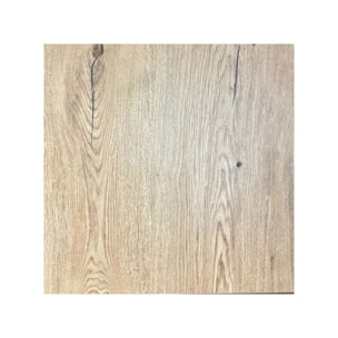 Table extensible L. 160/200 cm plateau placage en bois chêne - LOANA