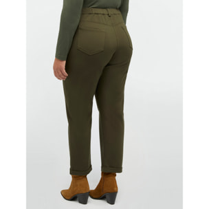 Fiorella Rubino - Pantalones rectos de viscosa LENZING™ ECOVERO™ - Verde militare