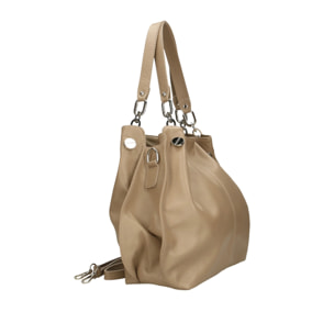 Borsa a spalla da Donna Charlotta in Vera Pelle Made in Italy 30x38x12 cm