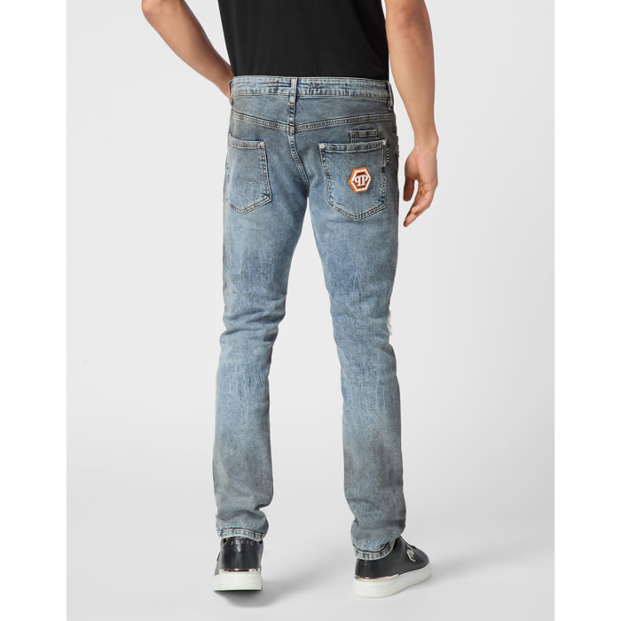 PHILIPP PLEIN Vaqueros de corte recto HEXAGON
