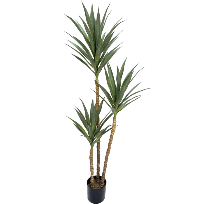 Yucca Per 3 Con Vaso 180 Cm - Pezzi 1 - 90X180X90cm - Colore: Verde - Bianchi Dino - Piante Artificiali