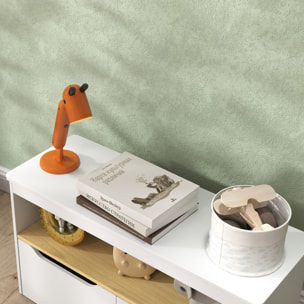 Estantería para Juguetes Infantil Librería Infantil con 2 Cajones y Compartimento para Salón Dormitorio Sala de Juegos 80x30x45 cm Blanco