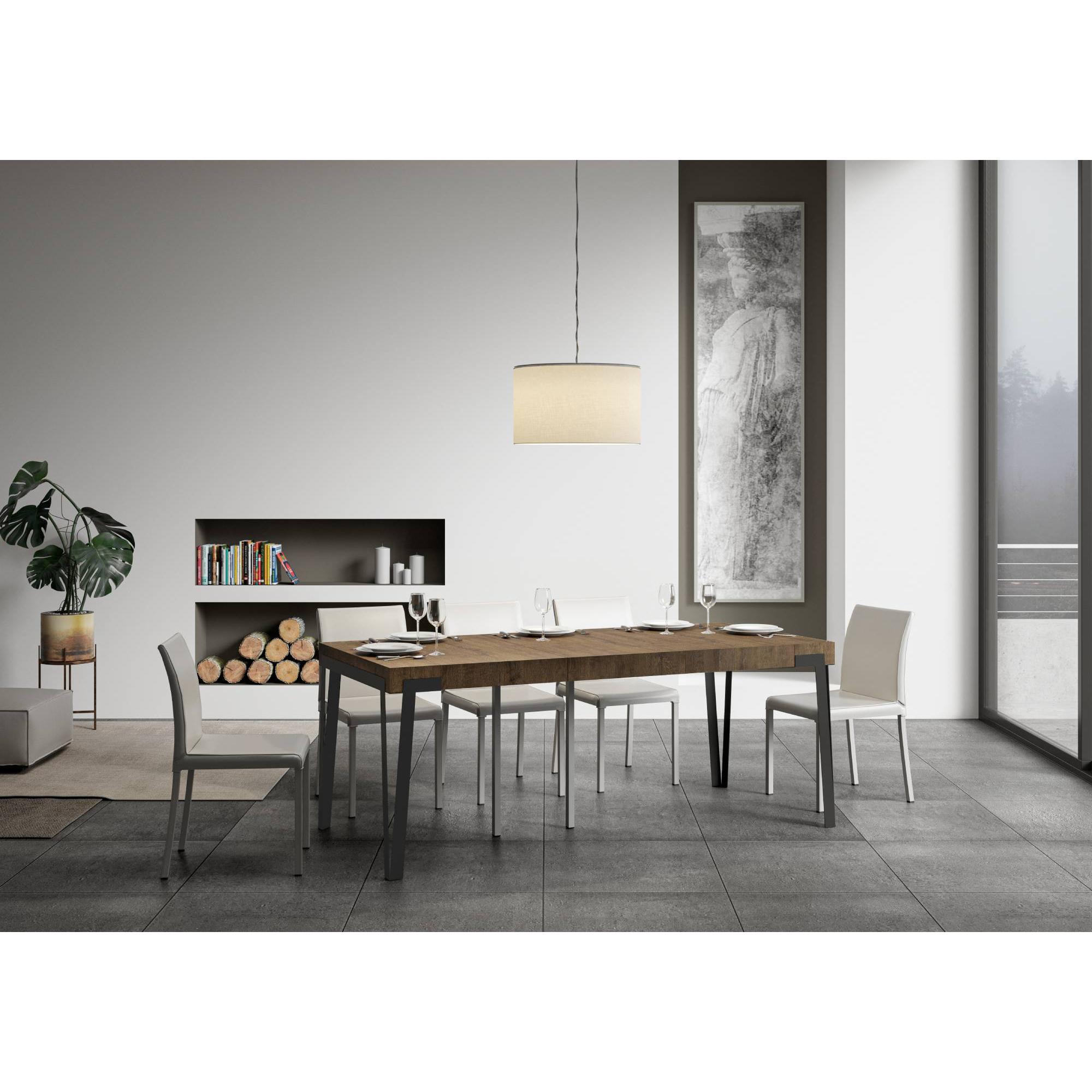 Consola extensible 90x40/196 cm Rio Small Premium Nogal estructura Òxido