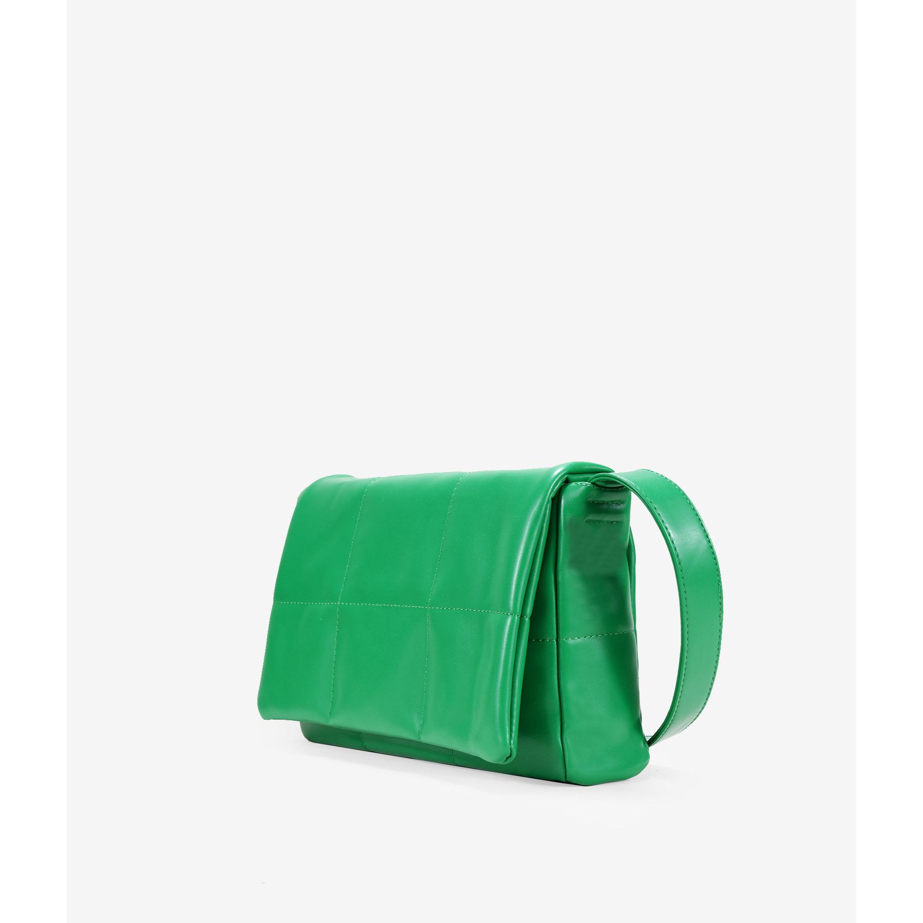 Bolso bandolera verde con acolchado