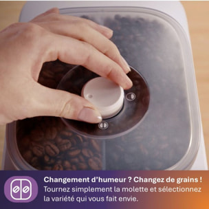 Machine à expresso PHILIPS Baristina BAR320/60 cafetière à grain bac double compartiment Noire