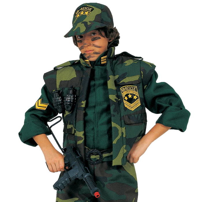 Costume Carnevale Militare Task Force Con Accessori Bambino