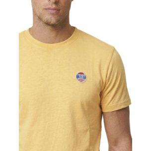 Camiseta de manga corta para hombre con lavado pastel