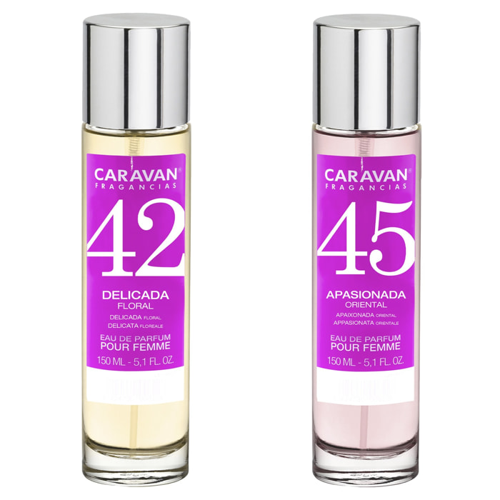 Set de 2 perfumes caravan para mujer nº45 y nº 42