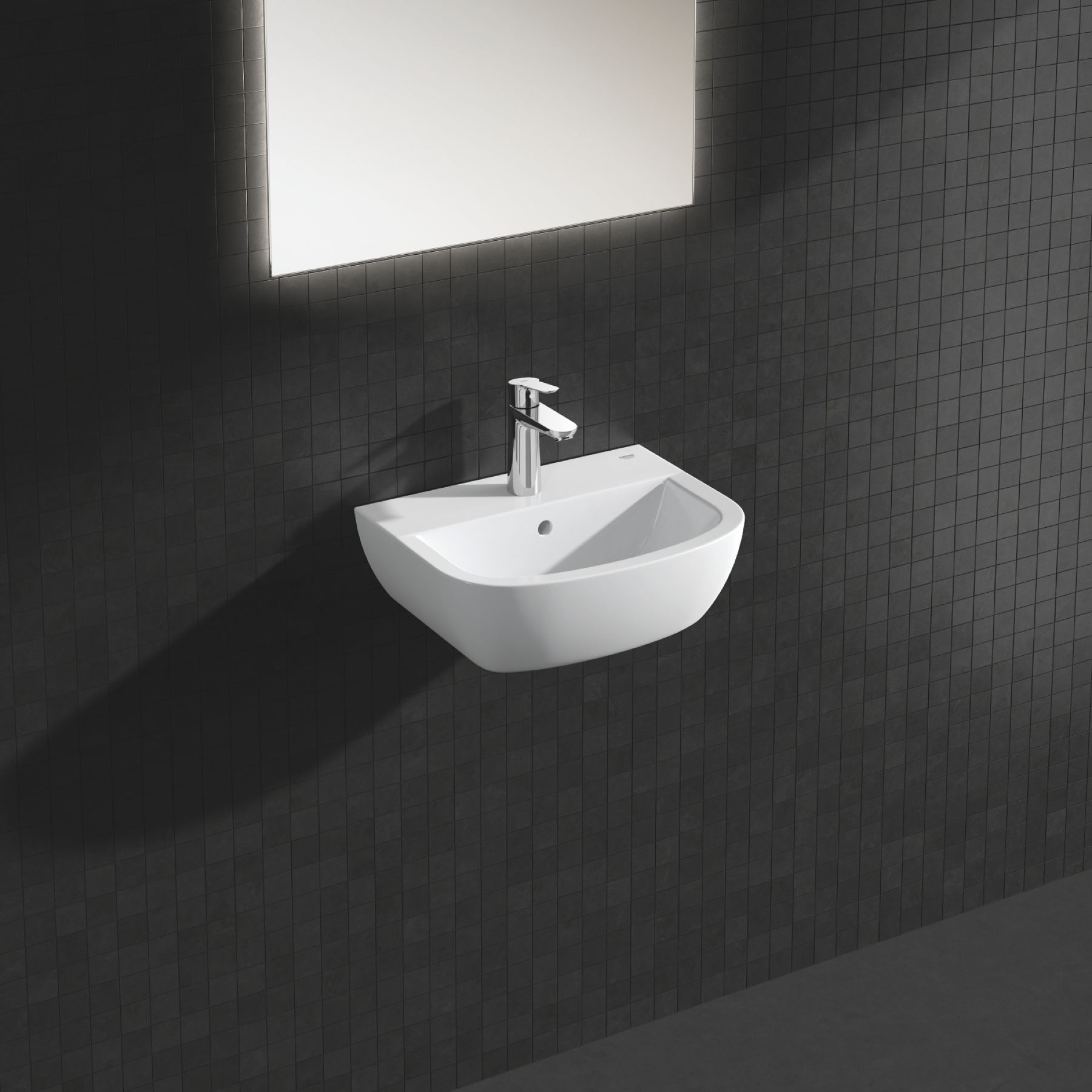 Mitigeur monocommande Lavabo BauEdge, Taille M, chromé