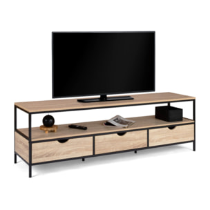 Meuble TV Memphis 3 tiroirs L160cm