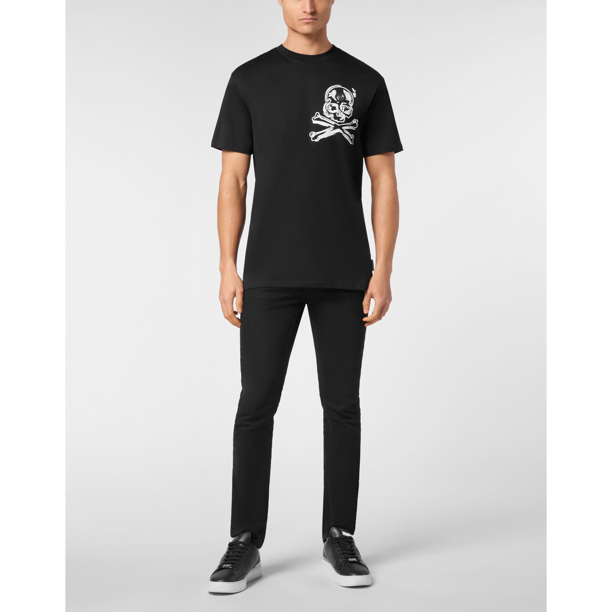 PHILIPP PLEIN T-Shirt Round Neck SKULL