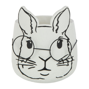 J-Line pot de fleurs Lapin - ciment - blanc - extra large - Ø 19.5 cm