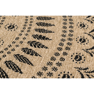 Nature - tapis effet jute noir