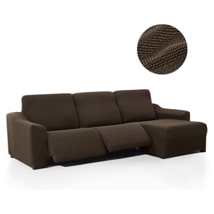 Funda para Chaise Longue derecha (visto de frente ) brazo largo SÚPER ELÁSTICA con RELAX modelo HELENA