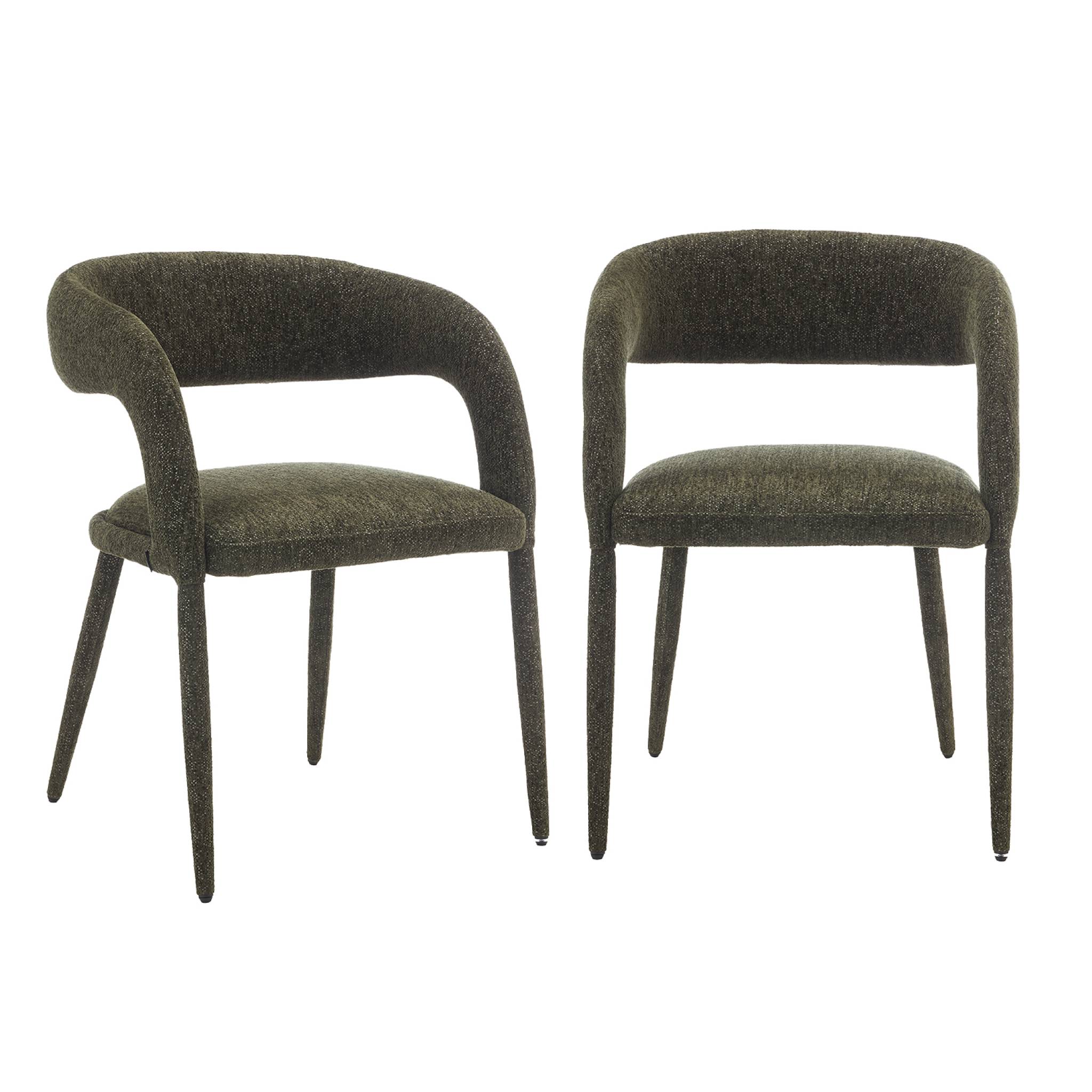 Fauteuil contemporain tissu (lot de 2) ALESSIA