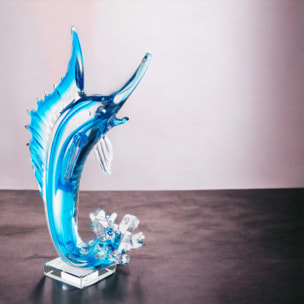 Delfino in vetro - Pezzi 1 - Colore: Blue - Bianchi Dino