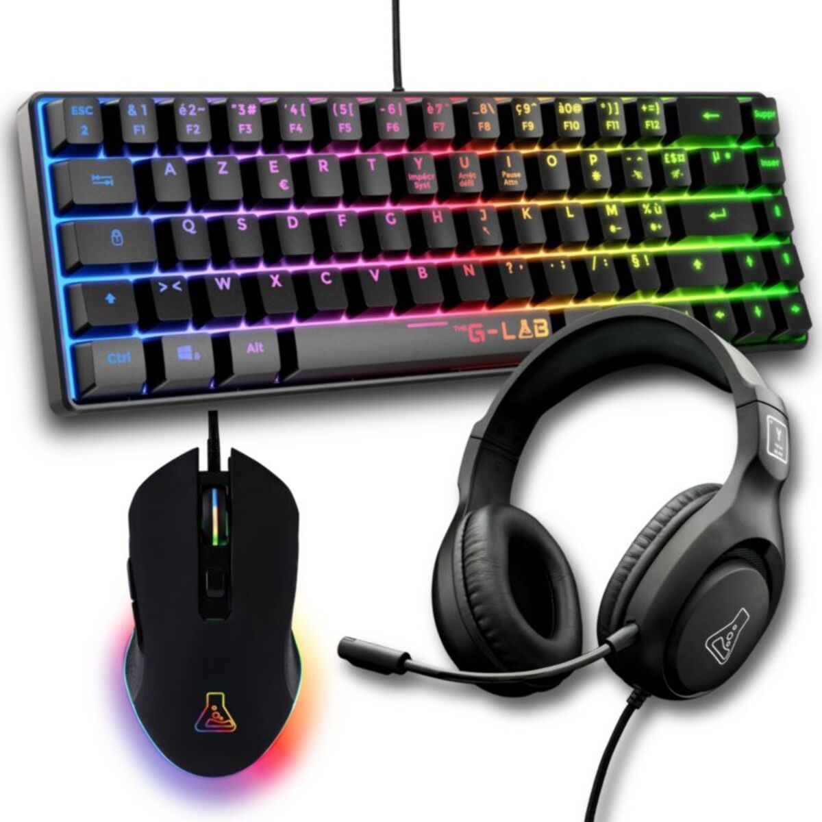 Clavier gamer THE G-LAB Combo Hydrogen 3 en 1