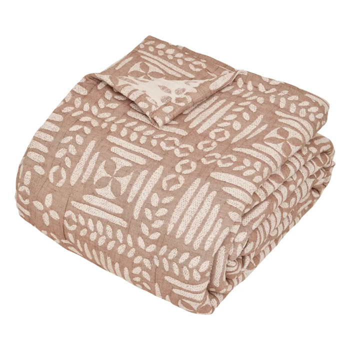 Dessus de lit Nuvia terracotta 260x240cm