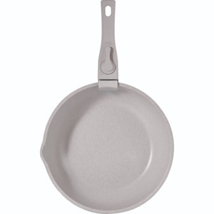 batería de cocina 10 pzs beige/mango extraíble,3 sartenes,2 cazos,tapas y utensilios/aluminio fundido revestimiento antiadherente