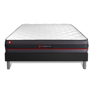 Ensemble matelas REGEN à mémoire de forme + sommier kit noir