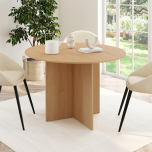 Table à manger ronde Ophélia bois Ø110cm