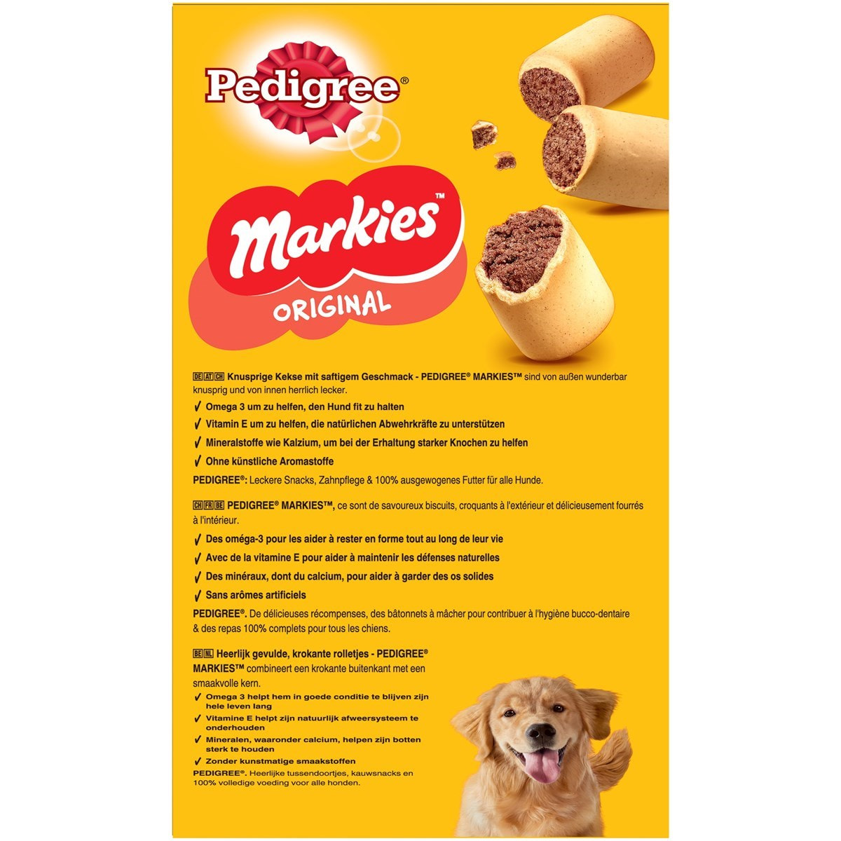 PEDIGREE Markies Biscuits fourrés pour chien (6x500g)