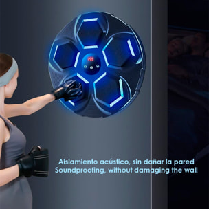 Máquina de boxeo músical con bluetooth, luces y batería de larga duración. Con 9 modos de uso y 18 niveles de velocidad.