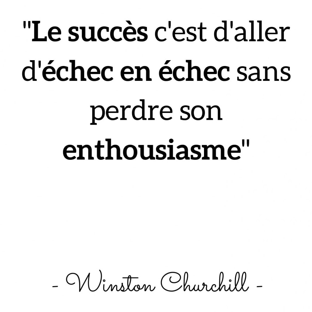 Affiche citation Winston Churchill 'Le succès c'est aller...'