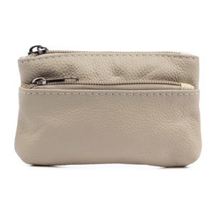 Atrani portafoglio con doppio scomparto in pelle Dollaro. Portachiavi interno.