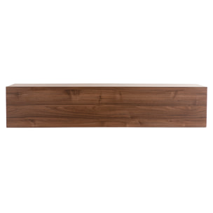 Élément mural TV horizontal finition bois foncé noyer L138 cm ETERNEL