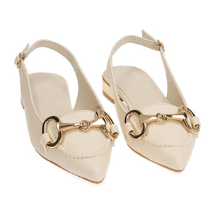 Ballerine panna slingback