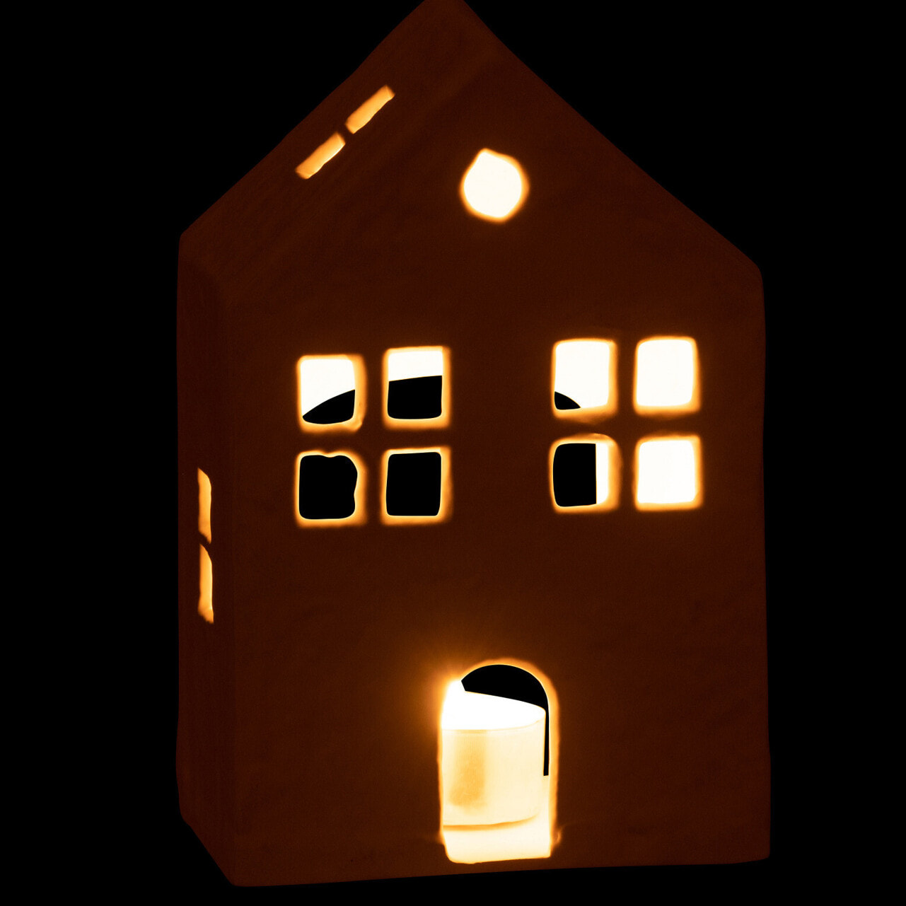 J-Line bougeoir Maison - aluminium - blanc