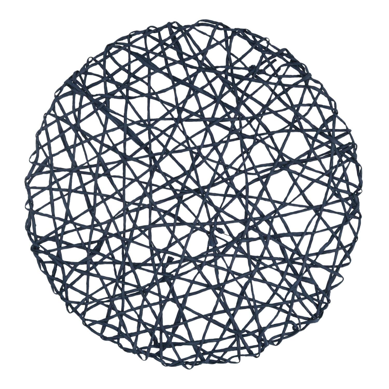 Tovaglietta in carta blu tondo cm ø38