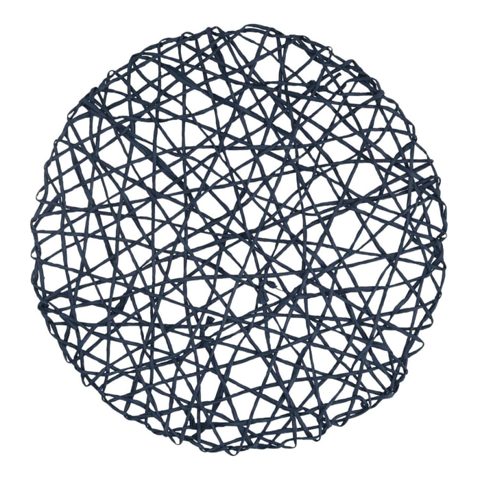 Tovaglietta in carta blu tondo cm ø38